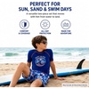 image:imageBody Glove Boys 2 Piece Swim Set Rash Guard amp Swim Trunks Sizes 412Navy Palm Trees