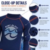 image:imageBody Glove Boys 2 Piece Swim Set Rash Guard amp Swim Trunks Sizes 412NavyRed Swirls