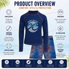 image:imageBody Glove Boys 2 Piece Swim Set Rash Guard amp Swim Trunks Sizes 412NavyRed Swirls