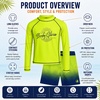 image:imageBody Glove Boys 2 Piece Swim Set Rash Guard amp Swim Trunks Sizes 412Neon GreenBlue