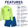 image:imageBody Glove Boys 2 Piece Swim Set Rash Guard amp Swim Trunks Sizes 412Neon Lime Swirl