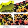 image:imageBody Glove Boys 2 Piece Swim Set Rash Guard amp Swim Trunks Sizes 412Neon Yellow Palm Trees