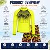 image:imageBody Glove Boys 2 Piece Swim Set Rash Guard amp Swim Trunks Sizes 412Neon Yellow Palm Trees
