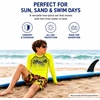 image:imageBody Glove Boys 2 Piece Swim Set Rash Guard amp Swim Trunks Sizes 412Neon Yellow Palm Trees