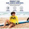image:imageBody Glove Boys 2 Piece Swim Set Rash Guard amp Swim Trunks Sizes 412Orange NeonPalm Trees