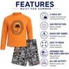 image:imageBody Glove Boys 2 Piece Swim Set Rash Guard amp Swim Trunks Sizes 412Orange Tropical