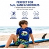 image:imageBody Glove Boys 2 Piece Swim Set Rash Guard amp Swim Trunks Sizes 412Royal Blue Palm Trees