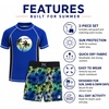 image:imageBody Glove Boys 2 Piece Swim Set Rash Guard amp Swim Trunks Sizes 412Royal Blue Palm Trees