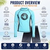 image:imageBody Glove Boys 2 Piece Swim Set Rash Guard amp Swim Trunks Sizes 412Turquoise Black Dots