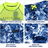 image:imageBody Glove Boys 2 Piece Swim Set Rash Guard amp Swim Trunks Sizes 412Yellow Blue Surfer