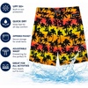 image:imageBody Glove Boys Bathing Suit UPF 50 Swim Board Shorts Quick Dry TrunksOrangeRed Palm Trees