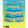 image:imageBody Glove Boys Bathing Suit UPF 50 Swim Board Shorts Quick Dry TrunksTurquoiseOrange Squares