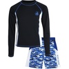 image:imageBody Glove Boys 2 Piece Swim Set Rash Guard amp Swim Trunks Sizes 412BlackBlue Sharks