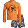 image:imageBody Glove Boys 2 Piece Swim Set Rash Guard amp Swim Trunks Sizes 412Orange Tropical