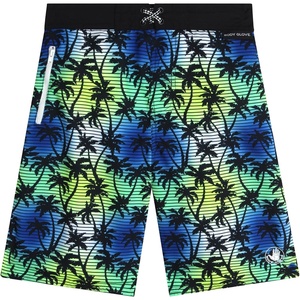 image:imageBody Glove Boys Bathing Suit UPF 50 Swim Board Shorts Quick Dry TrunksBlack Yellow Palm Trees