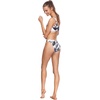 image:imageBody Glove Womens Basic Fuller Coverage Bikini Bottom SwimsuitBlack White Ribbed Floral