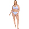 image:imageBody Glove Womens Ruth Plus Size Fixed Triangle Bikini Top Swimsuit with Adjustable Tie Back Detail Available in Sizes 1x2X3XPeriwinkle Petals