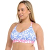 image:imageBody Glove Womens Ruth Plus Size Fixed Triangle Bikini Top Swimsuit with Adjustable Tie Back Detail Available in Sizes 1x2X3XPeriwinkle Petals