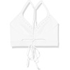 image:imageBody Glove Womens Ruth Plus Size Fixed Triangle Bikini Top Swimsuit with Adjustable Tie Back Detail Available in Sizes 1x2X3XWhite Laser Cut