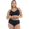 image:imageBody Glove Womens Ruth Plus Size Fixed Triangle Bikini Top Swimsuit with Adjustable Tie Back Detail Available in Sizes 1x2X3XBlack Laser Cut