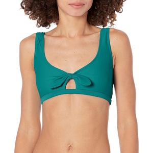 image:imageBody Glove Womens Smoothies May Solid Bikini Top Swimsuit with Peekaboo Front Bow DetailKingfisher