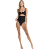 image:imageBody Glove Womens Smoothies Eli Solid One Piece Swimsuit with VWire NecklineBlack