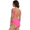 image:imageBody Glove Womens Smoothies Eli Solid One Piece Swimsuit with VWire NecklineBubble Gum