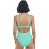 image:imageBody Glove Womens Smoothies Eli Solid One Piece Swimsuit with VWire NecklineSea Mist