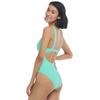 image:imageBody Glove Womens Smoothies Eli Solid One Piece Swimsuit with VWire NecklineSea Mist