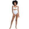 image:imageBody Glove Womens Smoothies Eli Solid One Piece Swimsuit with VWire NecklineSnow