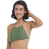 image:imageBody Glove Womens Smoothies Sage Solid High Neck Bikini Top Swimsuit with 2Way Tie BackCactus