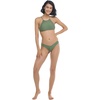 image:imageBody Glove Womens Smoothies Sage Solid High Neck Bikini Top Swimsuit with 2Way Tie BackCactus