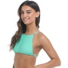 image:imageBody Glove Womens Smoothies Sage Solid High Neck Bikini Top Swimsuit with 2Way Tie BackSea Mist