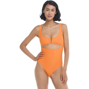 image:imageBody Glove Womens Smoothies Eli Solid One Piece Swimsuit with VWire NecklineLoquat