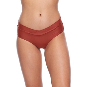 image:imageBody Glove Womens Smoothies Nuevo Retro Solid High Rise Bikini Bottom SwimsuitSmoothie Spice